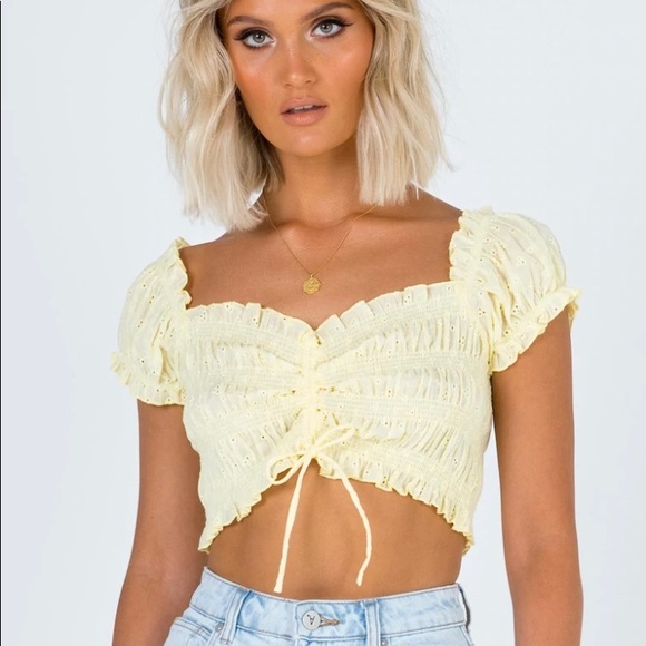 Princess Polly Yellow Top - Picture 2 of 9